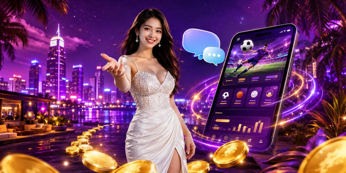 Màn hình cá cược thể thao neon tại Hồ Chí Minh về đêm