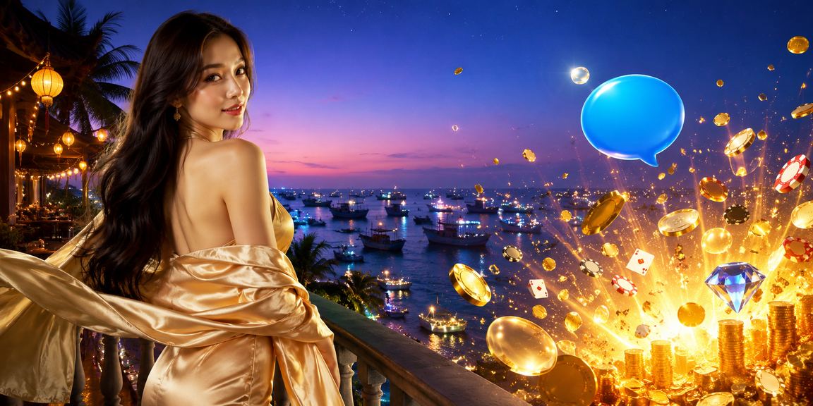 Người chơi tại Mũi Né thưởng thức game casino trực tuyến trên bãi biển buổi tối