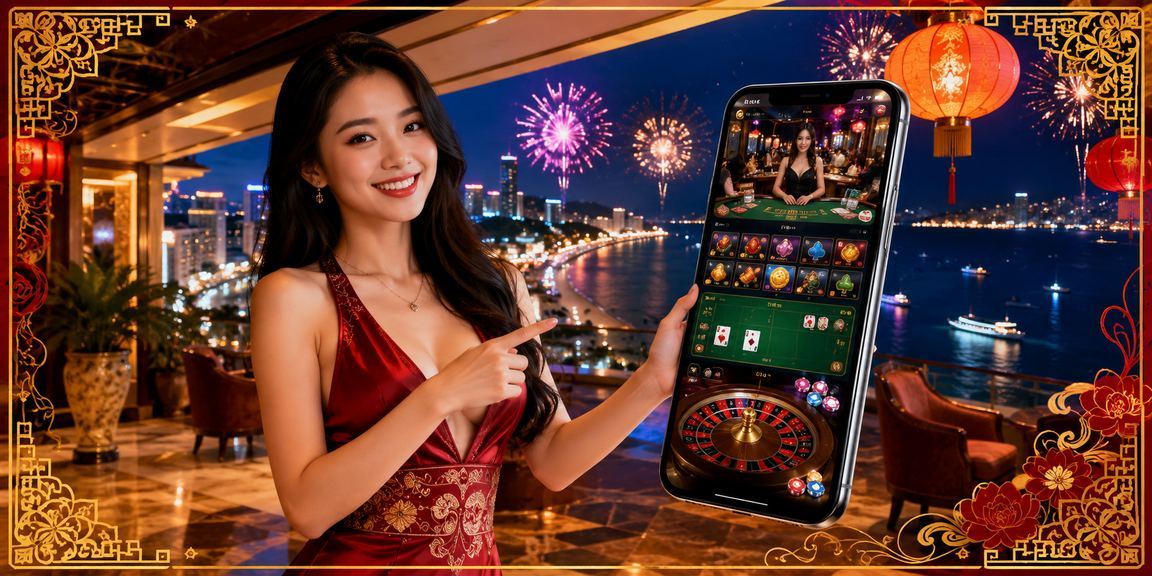Người chơi tại Vũng Tàu sử dụng ứng dụng casino trên bãi biển, xem ưu đãi khuyến mãi